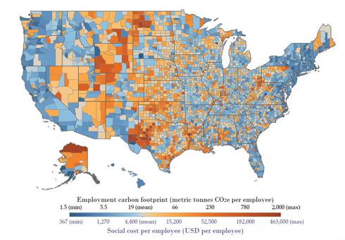 :A new map shows which U.S. counties have the highest concentration of jobs that could be affected by the transition to renewable energy, based on new research by Christopher Knittel, the George P. Shultz Professor at the MIT Sloan School of Management, and Kailin Graham, of MIT’s Center for Energy and Environmental Policy Research