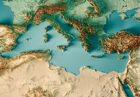 Photo: Global climate models agree that the Mediterranean area will be significantly drier, potentially seeing 40 percent less precipitation during the winter rainy season in the already parched regions of the Middle East and North Africa. Source: MIT